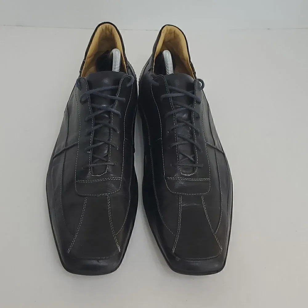 Sandro Kurt 2214 Men's Black Leather Lace up Comfort Oxfords Shoes Size 12D